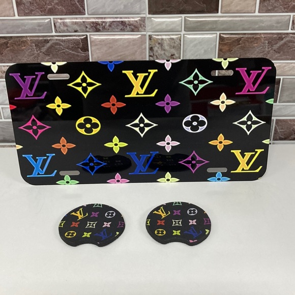 COPY - New LV Logo License Plate With Cup Holder Inserts - Picture 1 of 6